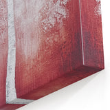 Tranquil White Tree - Abstract Floral Art in Red and Soft Yellow