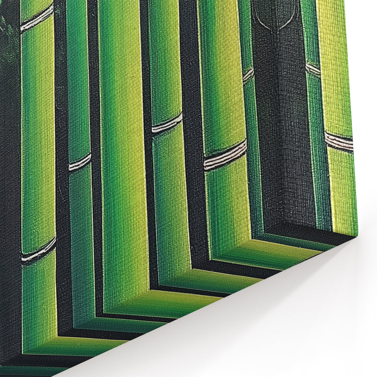 Serene Bamboo Grove - Abstract Floral Art in Lush Green Tones