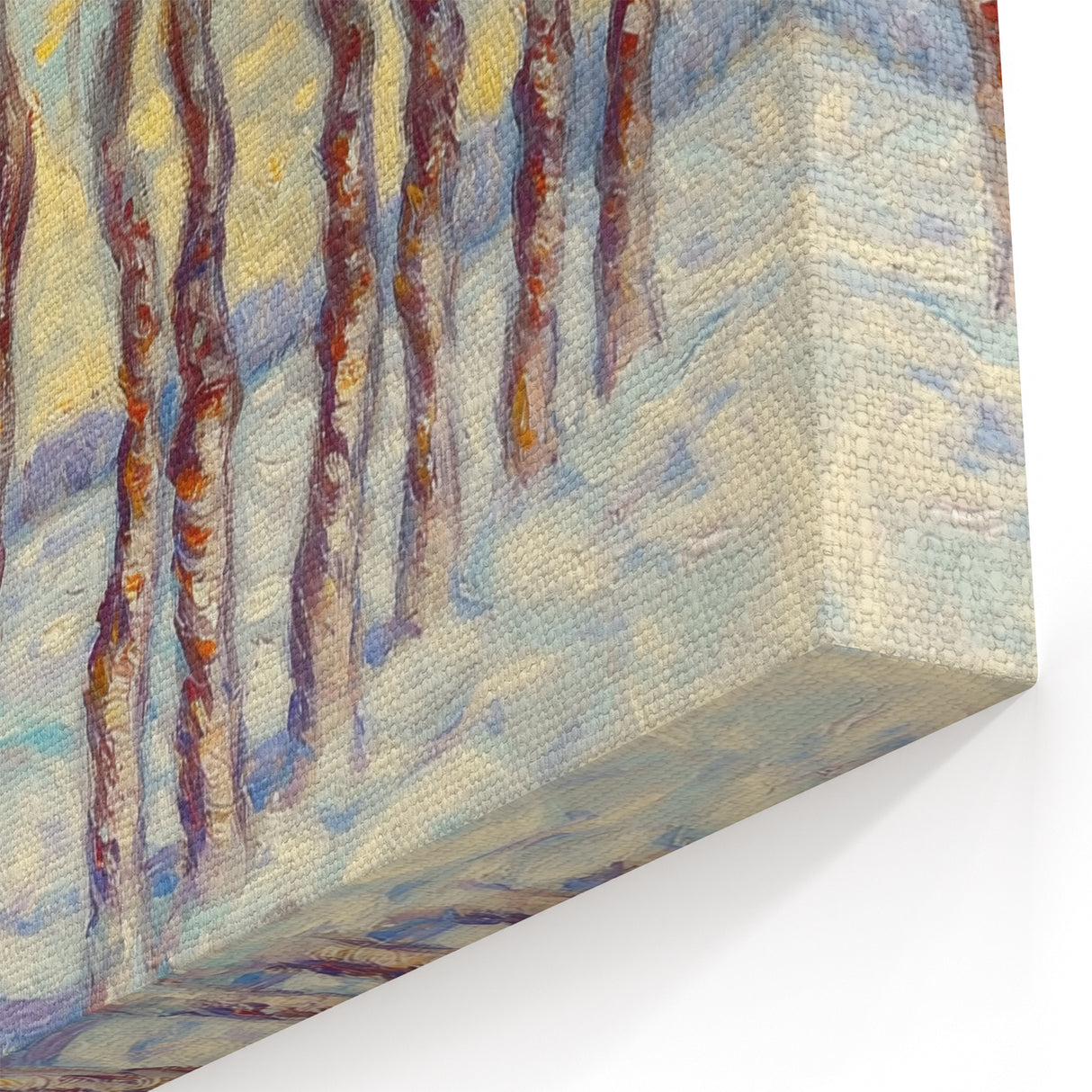 Winter Grove - Abstract Floral Art in Soft Blue and White Tones