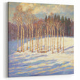 Golden Birches - Abstract Floral Wall Art with Winter Charm