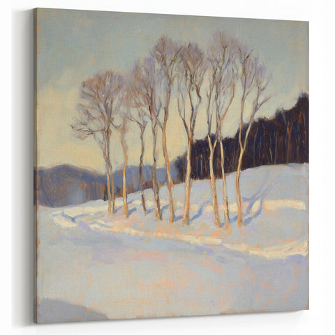 Winter Glow - Abstract Floral Wall Art with Soft Elegance