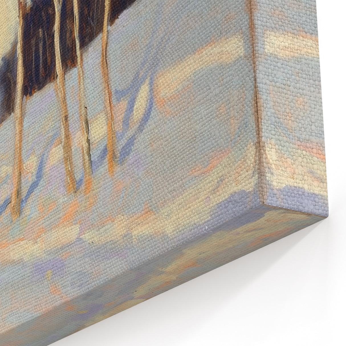 Winter Glow - Abstract Floral Wall Art with Soft Elegance