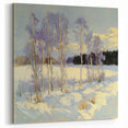 Snowy Birchscape - Abstract Floral Wall Art with Winter Beauty