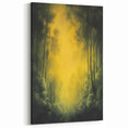 Golden Forest - Abstract Floral Wall Art with Enchanting Glow