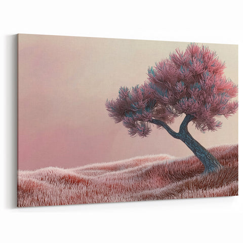Blush Serenity - Abstract Floral Wall Art with Pastel Elegance