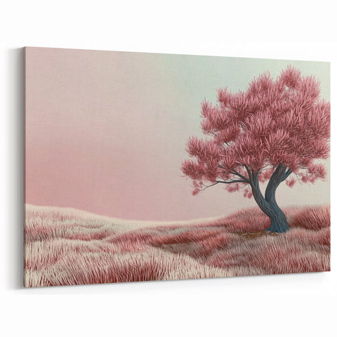 Blush Meadow - Abstract Floral Wall Art with Pastel Charm