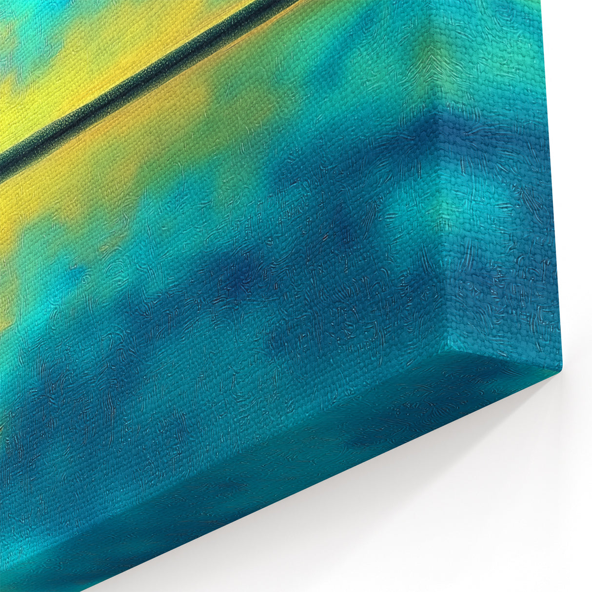 Golden Reflection - Abstract Floral Wall Art with Vibrant Colors