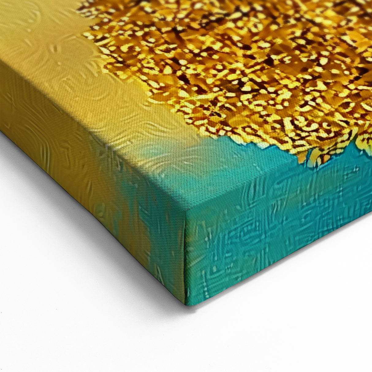 Golden Reflection - Abstract Floral Wall Art with Vibrant Colors