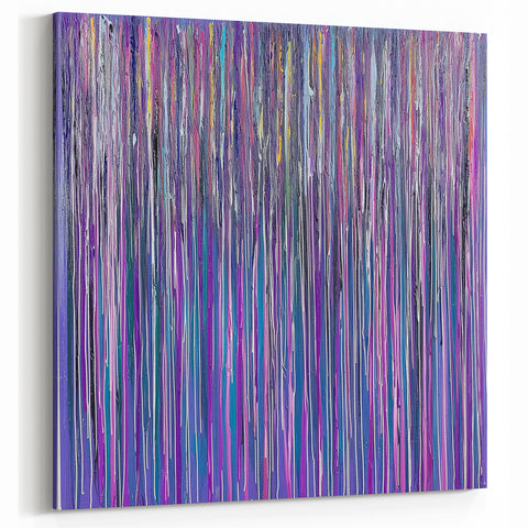 Golden Reflection - Abstract Floral Wall Art with Vibrant Elegance