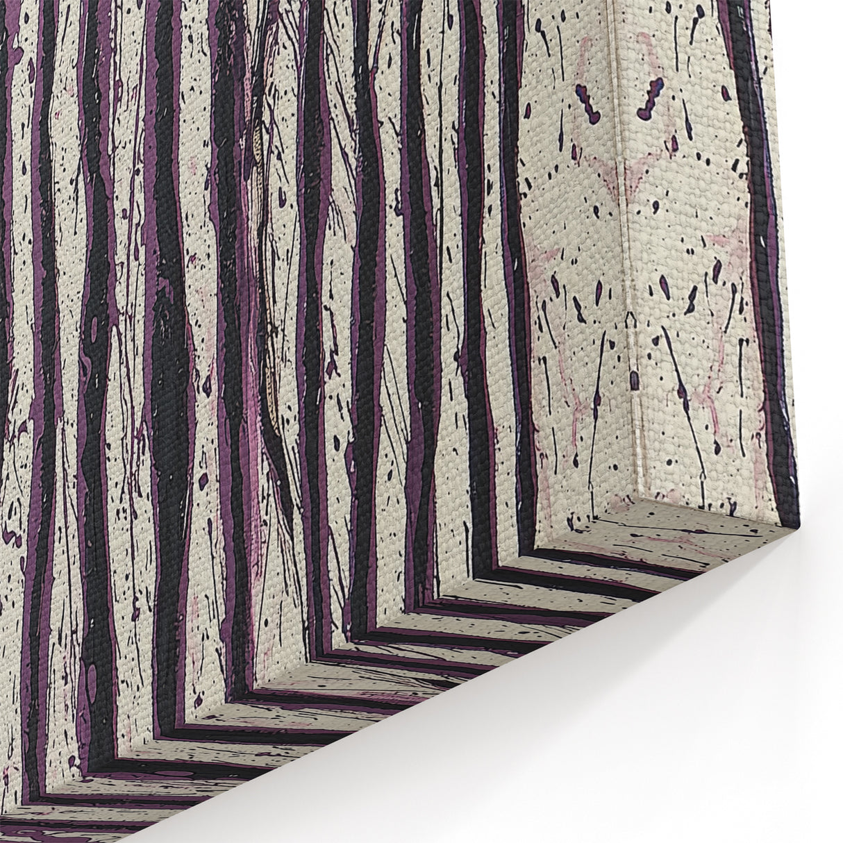 Deep Plum - Abstract Floral Wall Art with Bold Textures