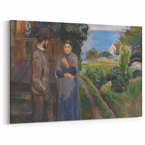 Expressionist Art: Evening Passion by Edvard Munch Canvas Print