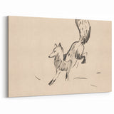 Expressionist Art: Fox by Arnold Peter Weisz-Kubínčan Canvas Print