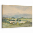 Romantic Art Print: Antoine Chintreuil's Fortified Hill Landscape