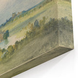 Romantic Art Print: Antoine Chintreuil's Fortified Hill Landscape