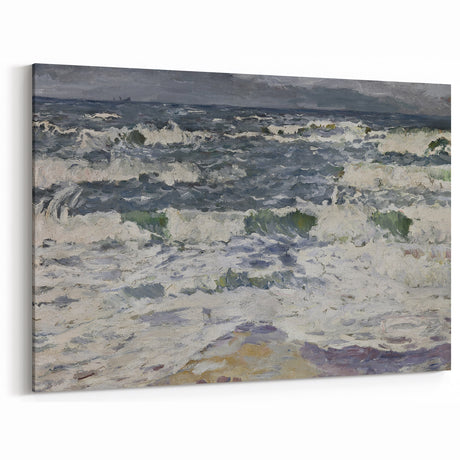 Expressionist Seascape – Gray Day at the Sea Canvas Print