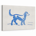 Expressionist Animal Study – Great Dane Abstract Blue Canvas Print