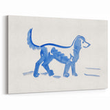 Expressionist Animal Study – Great Dane Abstract Blue Canvas Print