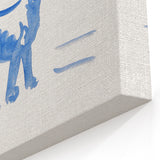 Expressionist Animal Study – Great Dane Abstract Blue Canvas Print