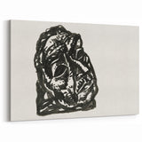 Expressionist Art: Black Ink Portrait of a Man - Bold Abstract Style