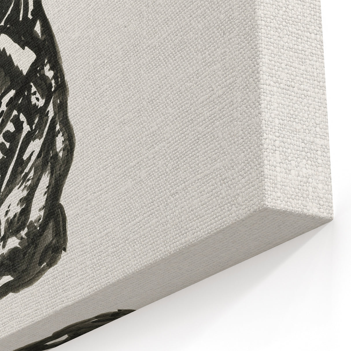 Expressionist Art: Black Ink Portrait of a Man - Bold Abstract Style