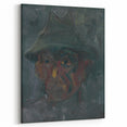 Head of a Man in a Hat - Dark Expressionist Wall Art