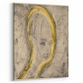 Expressionist Art - Sketch Portrait with Golden Highlights