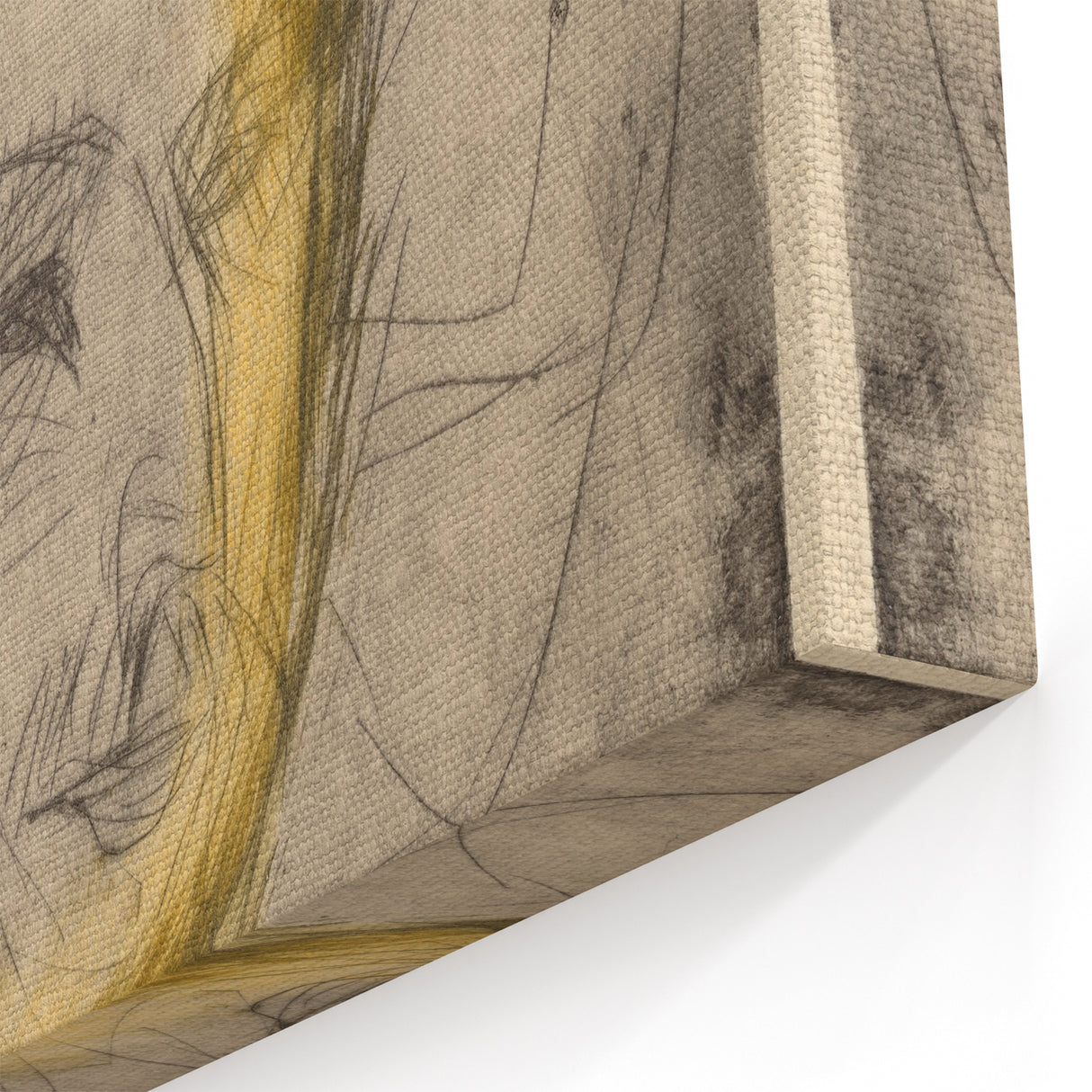 Expressionist Art - Sketch Portrait with Golden Highlights