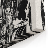 Expressionist Art - Monochrome Portrait in Bold Woodcut Style