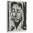 Expressionist Art - Striking Monochrome Portrait in Abstract Style