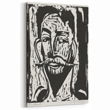 Expressionist Art - Striking Monochrome Portrait in Abstract Style