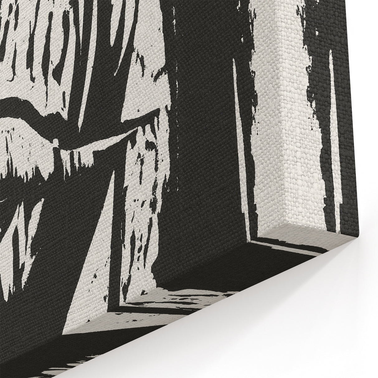 Expressionist Art - Striking Monochrome Portrait in Abstract Style