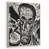 Expressionist Art - Monochrome Landscape Portrait in Bold Design