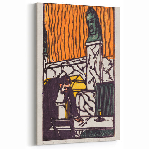 Expressionist Art - Bold Café Scene with Vibrant Colors
