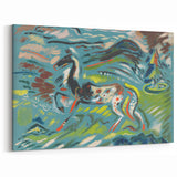 Expressionist Art - Vibrant Abstract Horse in Dynamic Landscape