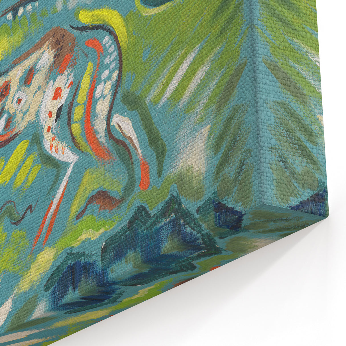 Expressionist Art - Vibrant Abstract Horse in Dynamic Landscape