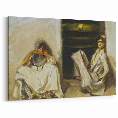 Classic Romantic Paintings: Two Arab Women - Historical Romanticism Canvas