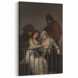 Historical Romanticism Canvas: Majas on a Balcony - Famous Romantic Art