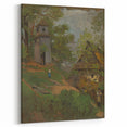 Romanticism Art: Wooden Belfry and Rustic Village Canvas Print