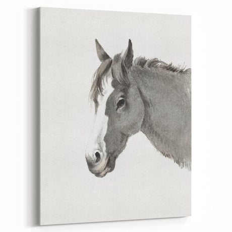 Romanticism Art: Horse Portrait by Jean Bernard Canvas Print