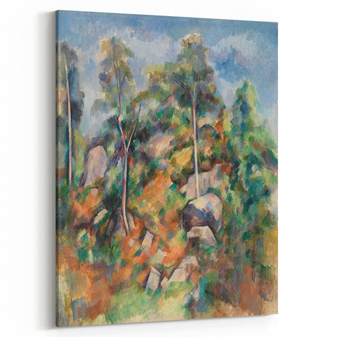 Impressionist Landscape Wall Art - Rocks and Trees - French Impressionism