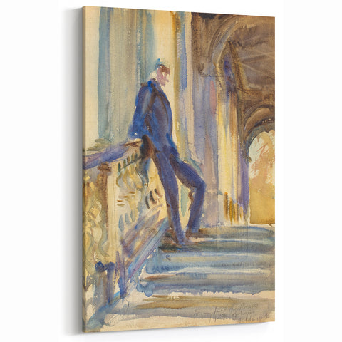 Romanticism Art: Sir Neville Wilkinson by Sargent Canvas Print