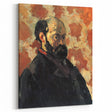 Impressionist Wall Art - Cézanne Self-Portrait on Pink Background