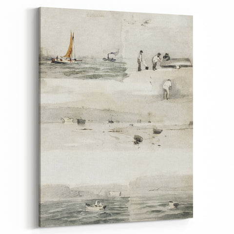 Impressionist Wall Art - Sketches of Marine Scenes - Coastal Elegance