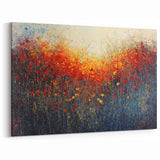 Fiery Abstract Floral Art - Vibrant Sunset Botanical Wall Decor