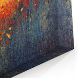 Fiery Abstract Floral Art - Vibrant Sunset Botanical Wall Decor