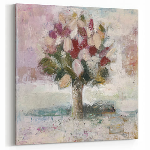 Soft Abstract Tree Art - Modern Botanical Wall Decor in Pastel Shades