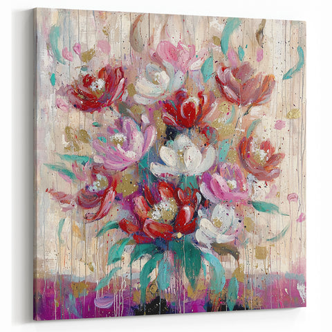 Elegant Abstract Floral Bouquet - Modern Botanical Wall Decor