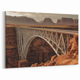 Landscape Bridge Wall Art - Scenic Canyon View Canvas Print