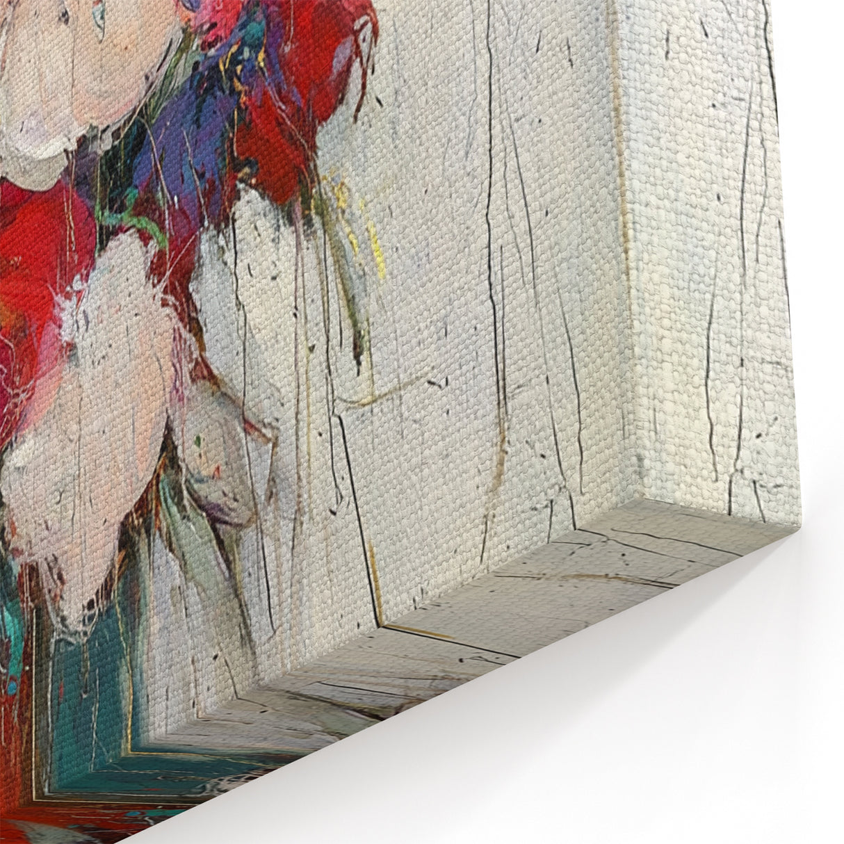 Floral Abstract Canvas Art - Vibrant Modern Botanical Design