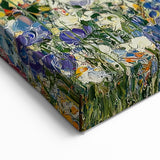 Vibrant Floral Abstract Canvas - Colorful Meadow Botanical Artwork